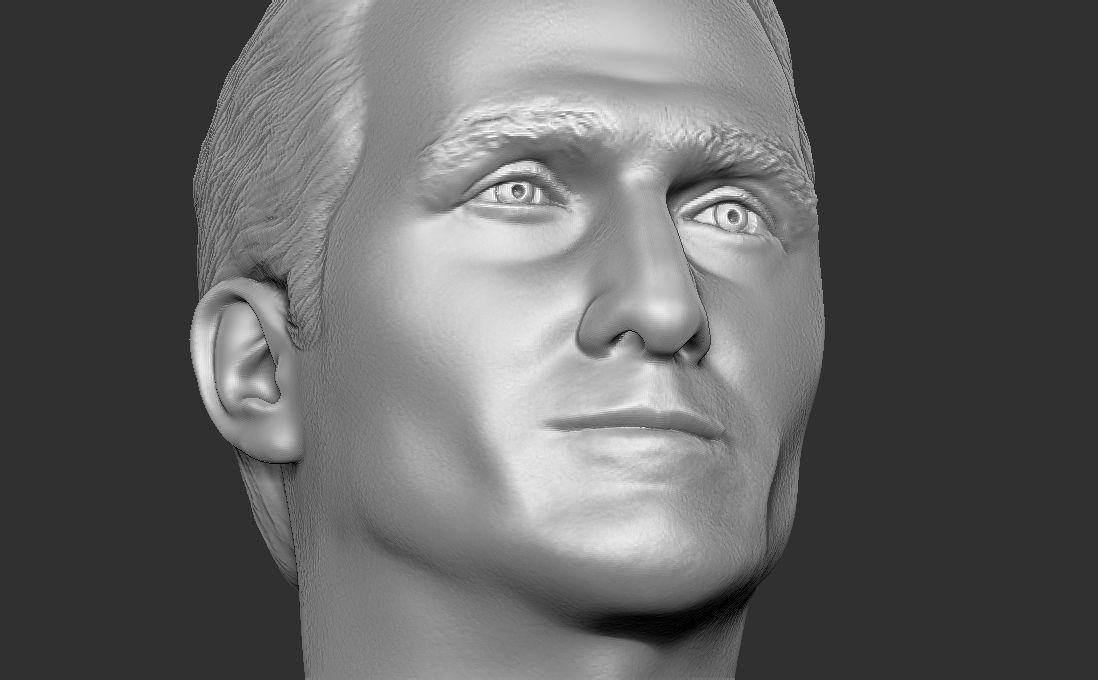 Matthew McConaughey bust for 3D printing 3D print model_17