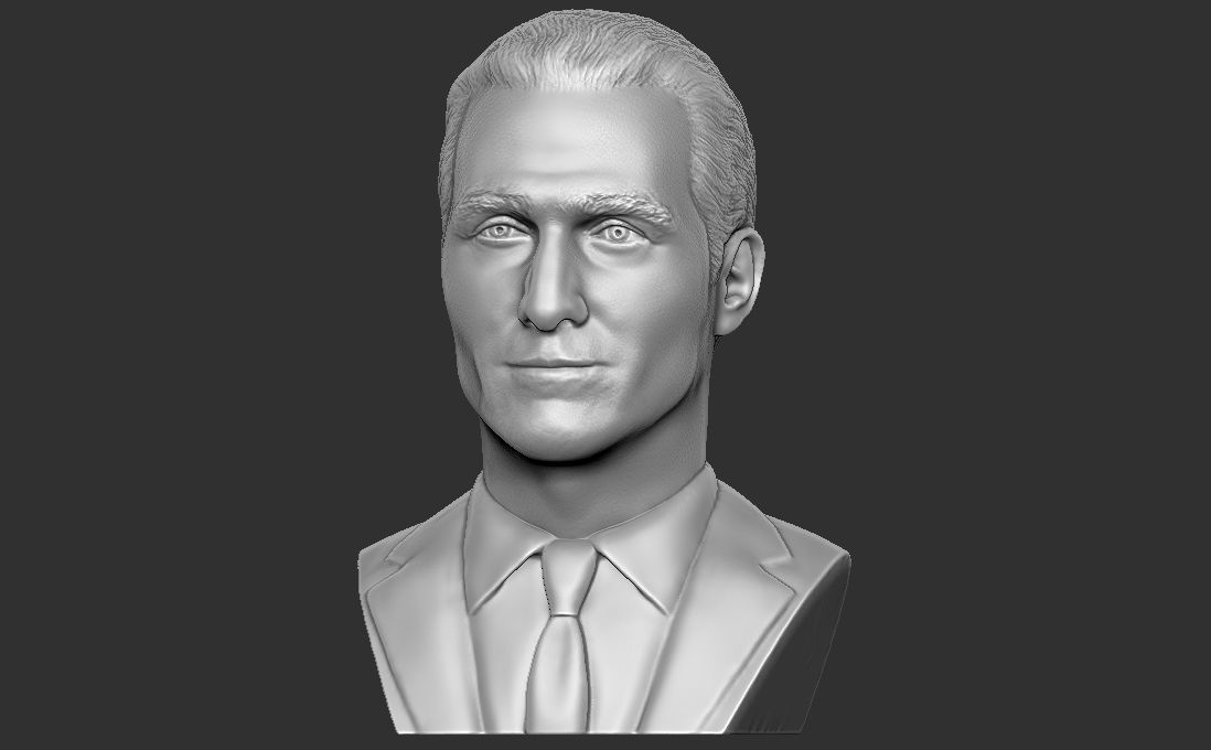 Matthew McConaughey bust for 3D printing 3D print model_1