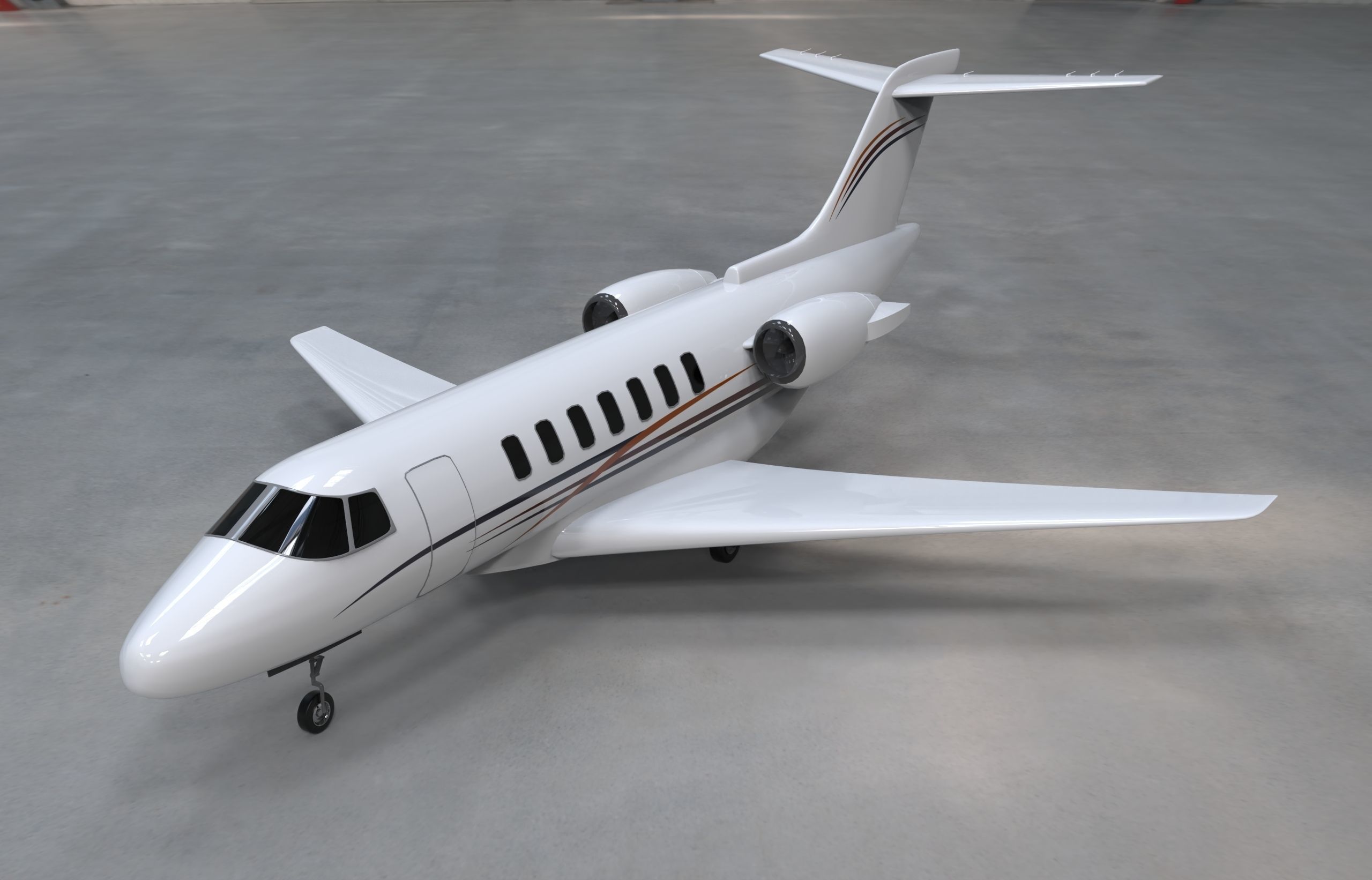 Hawker 4000 3D model_1