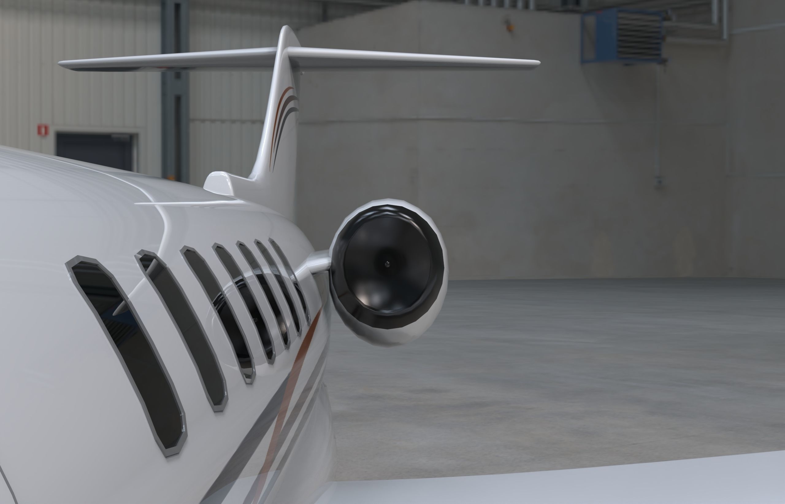 Hawker 4000 3D model_8