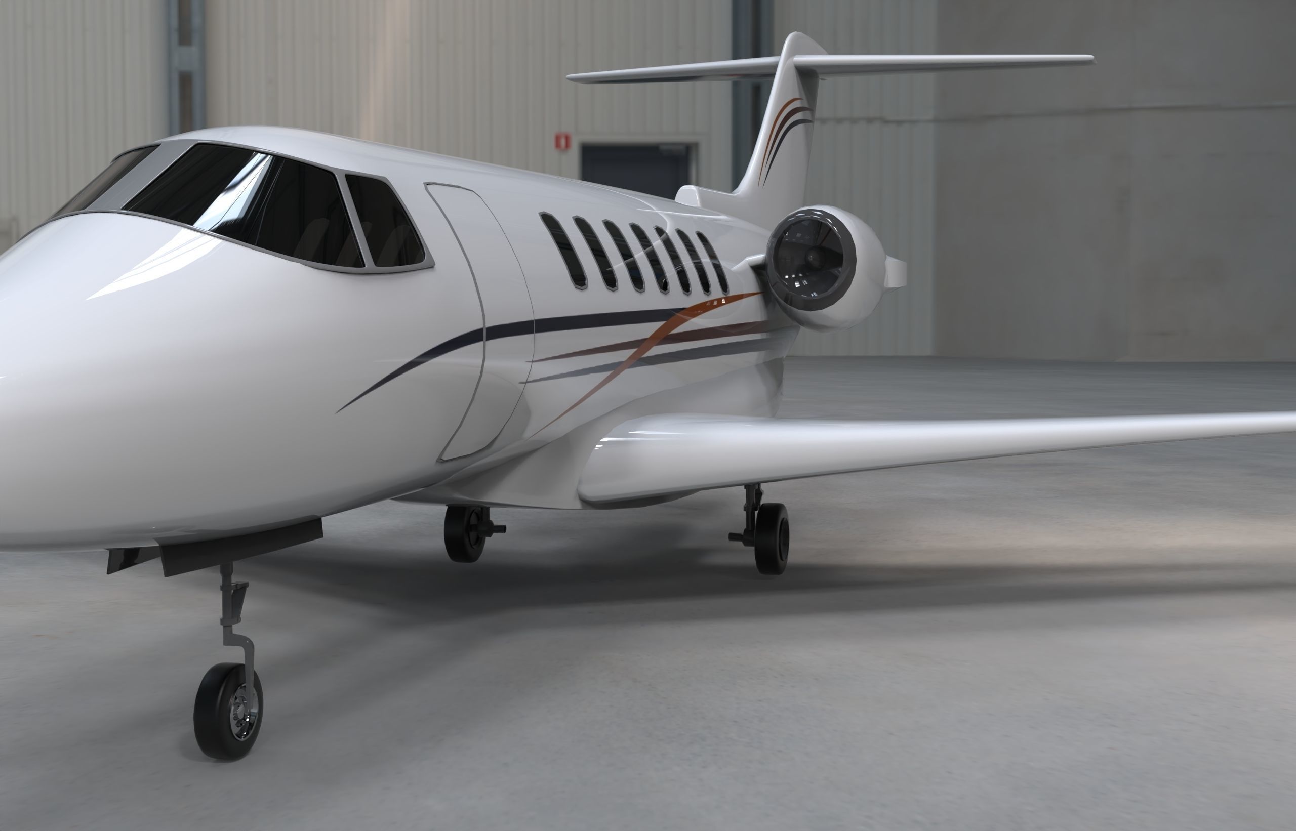 Hawker 4000 3D model_7