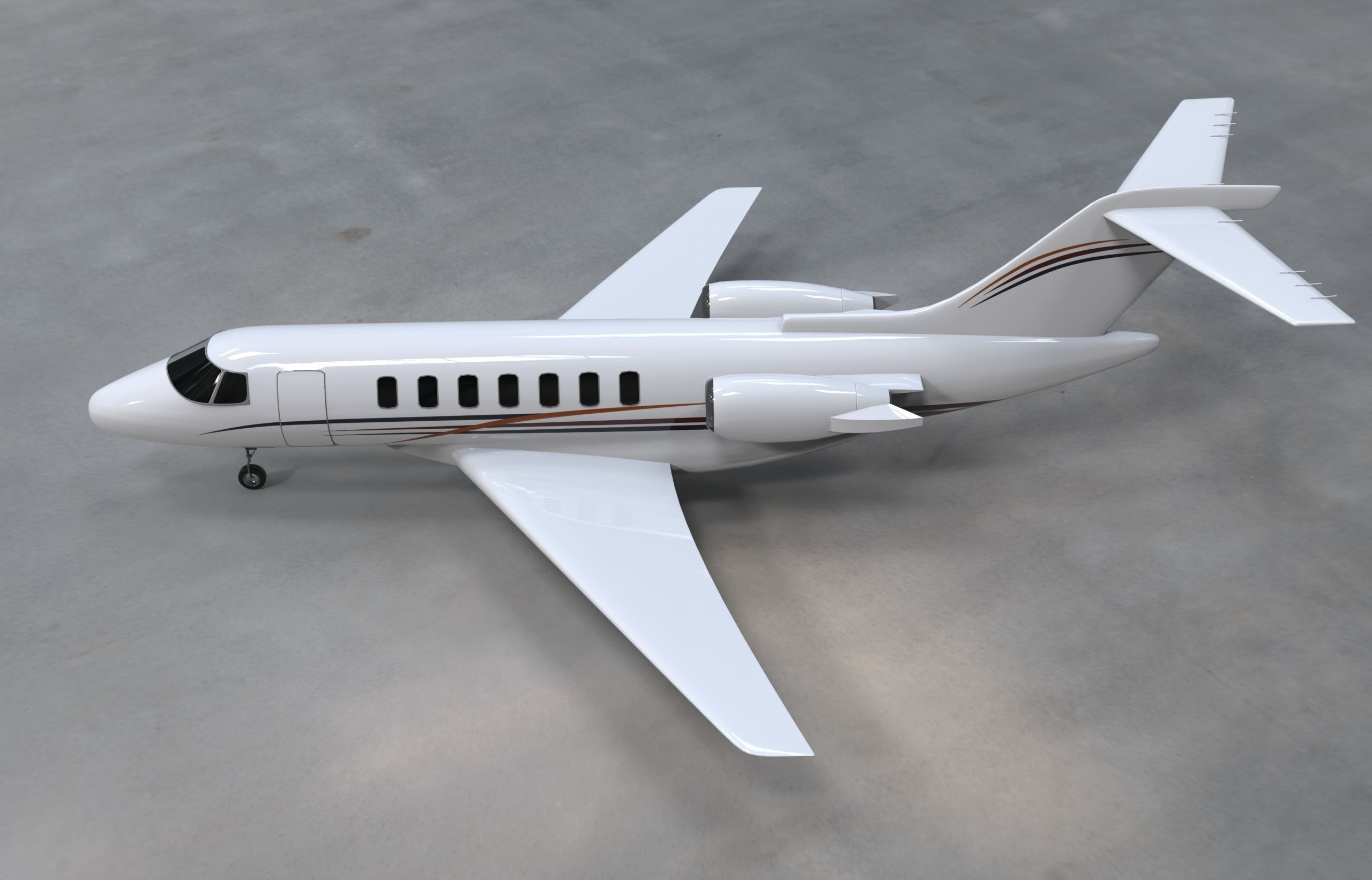 Hawker 4000 3D model_5