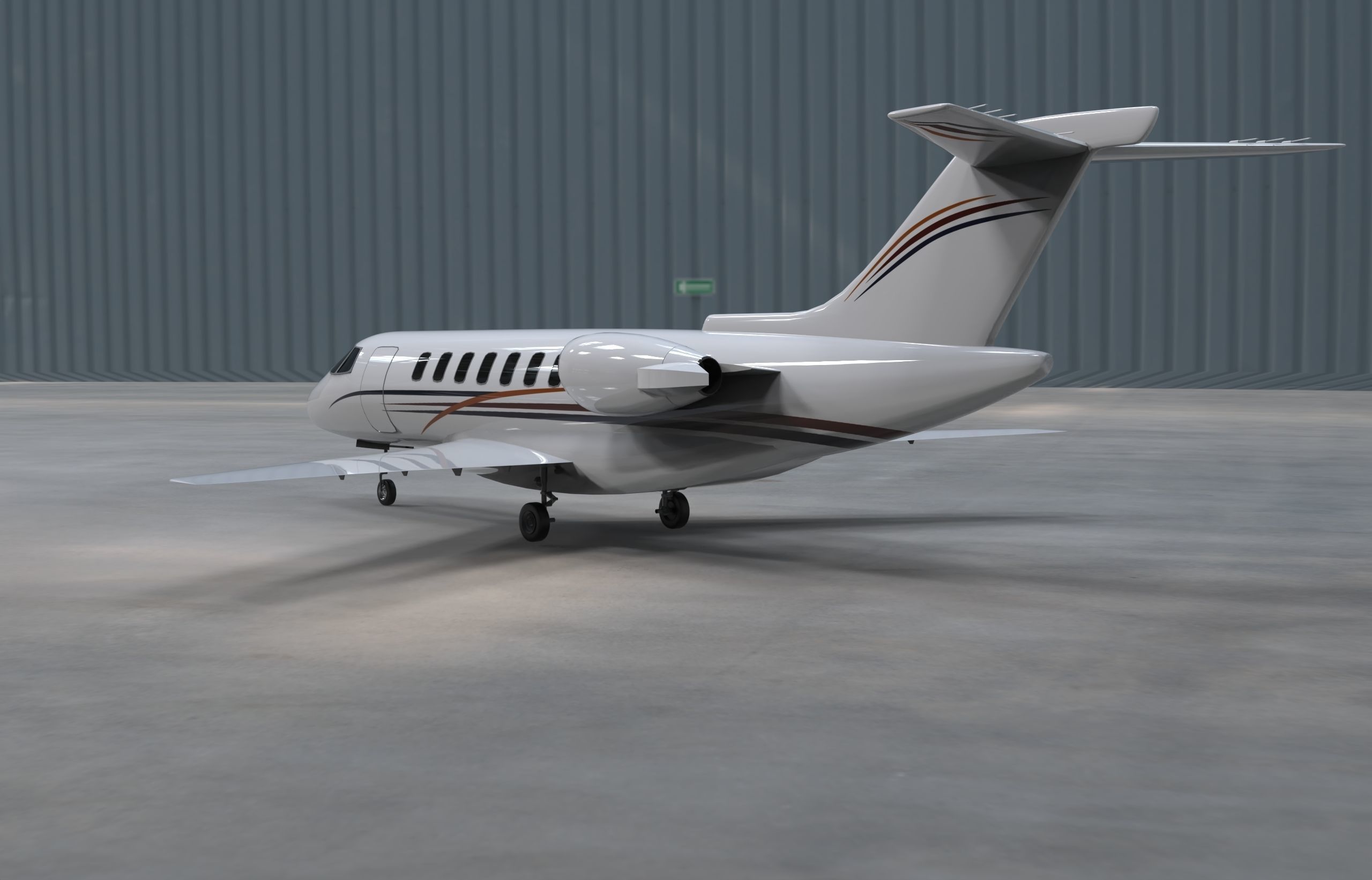 Hawker 4000 3D model_2
