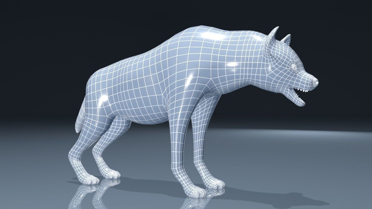 This is a low-polygonal model of hyenas 3D model_3