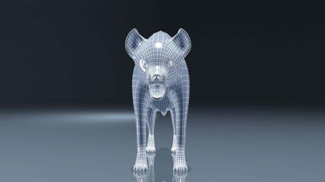 This is a low-polygonal model of hyenas 3D model_4