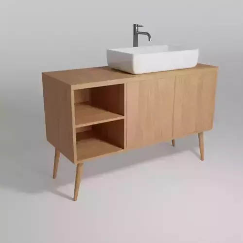 Bathroom cabinet with sink 3D model