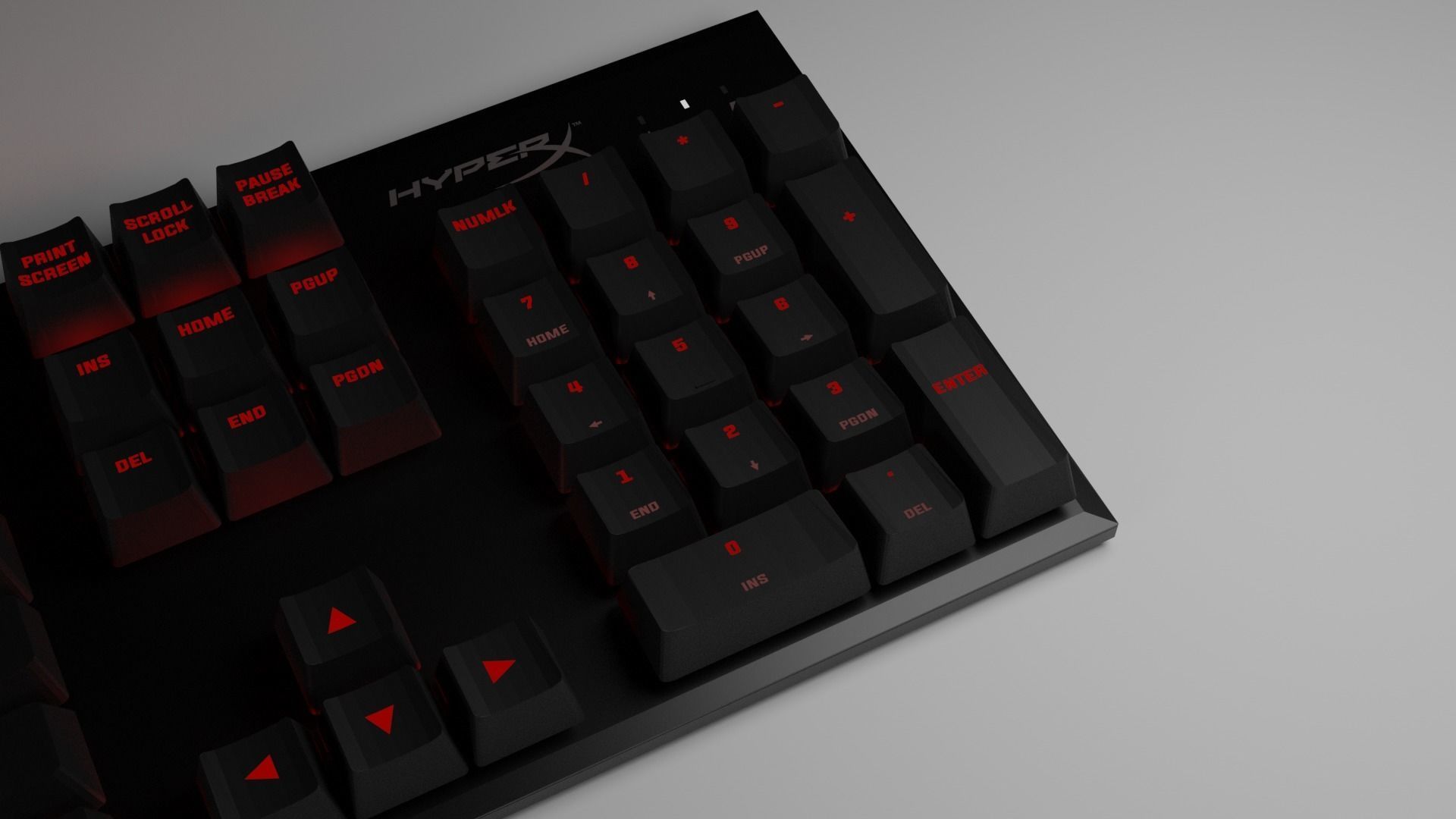3D HyperX keyboard lowpoly model Low-poly 3D model_5