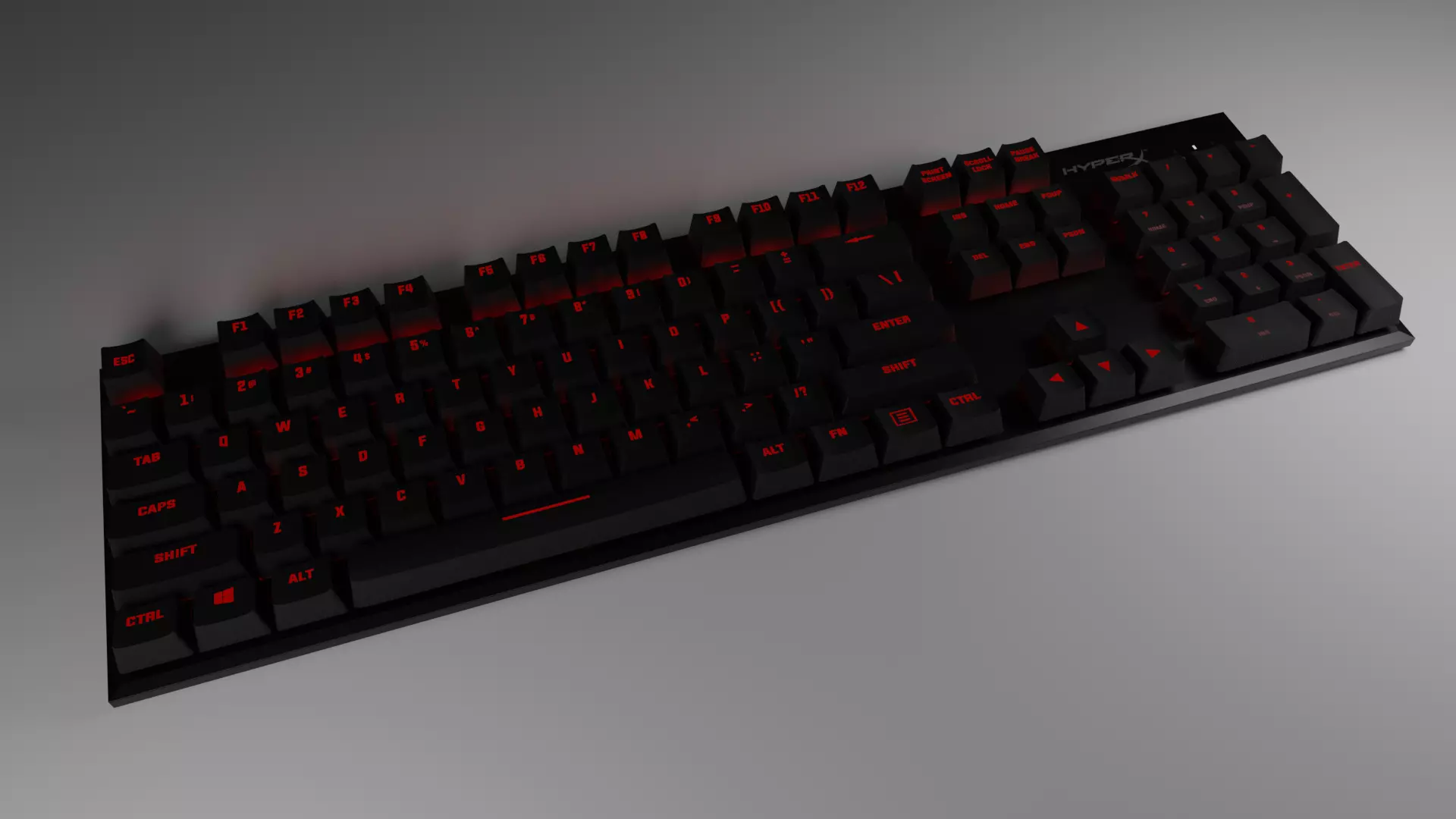 3D HyperX keyboard lowpoly model Low-poly 3D model_0