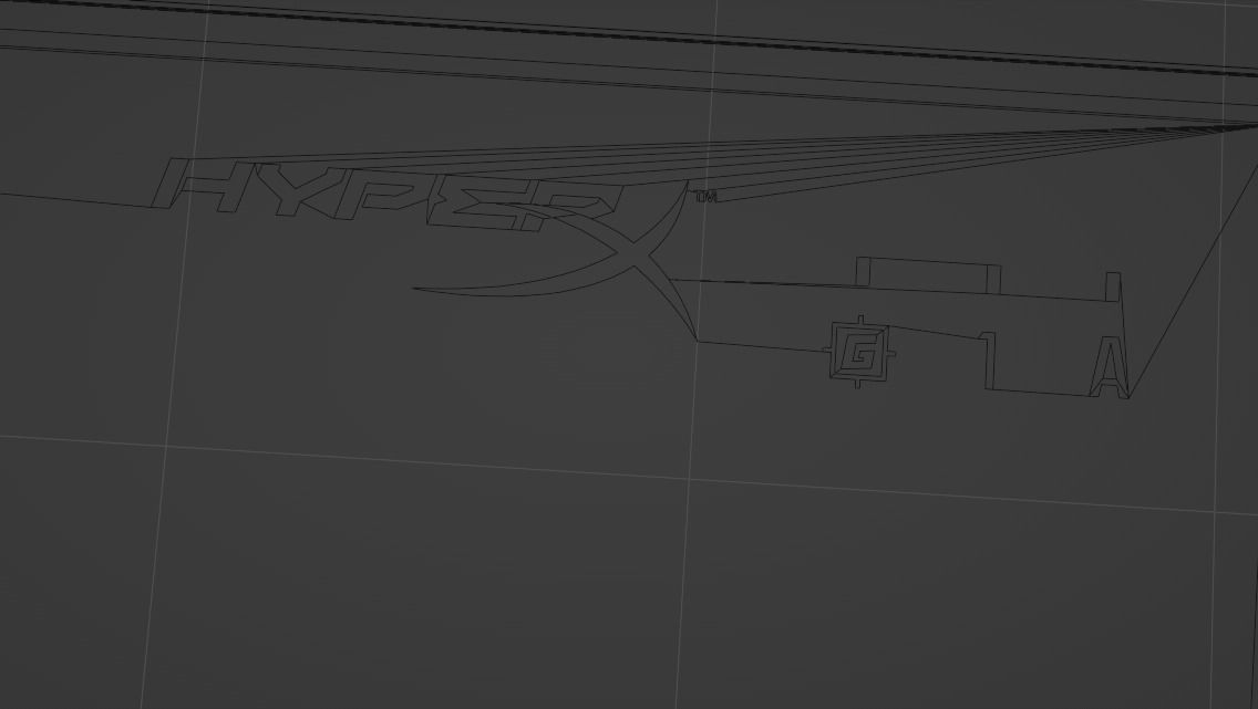 3D HyperX keyboard lowpoly model Low-poly 3D model_10