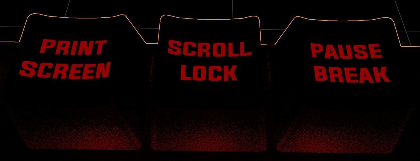 3D HyperX keyboard lowpoly model Low-poly 3D model_14