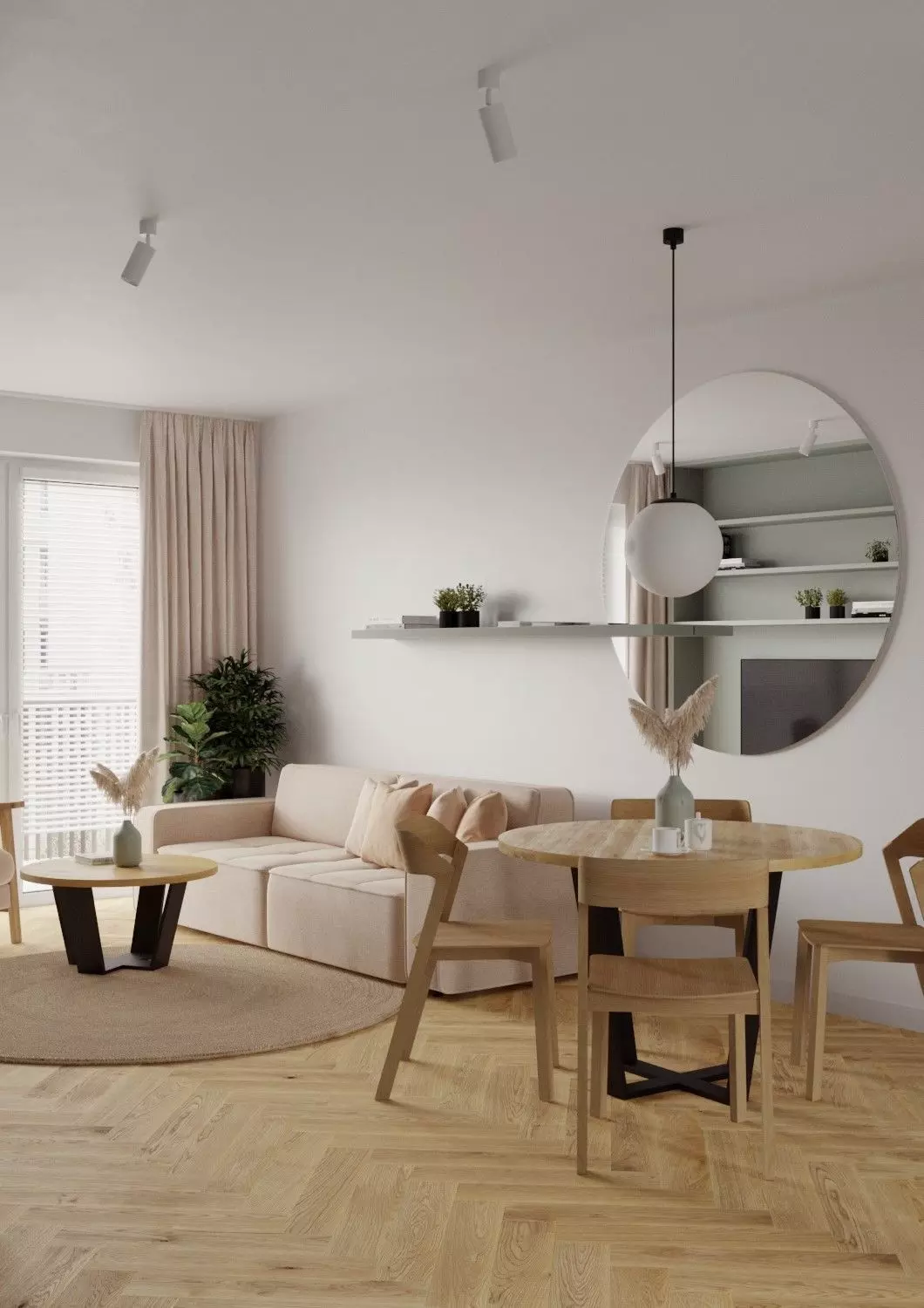 Modern Interior Design Flat Apartament scene 003 3D model_0