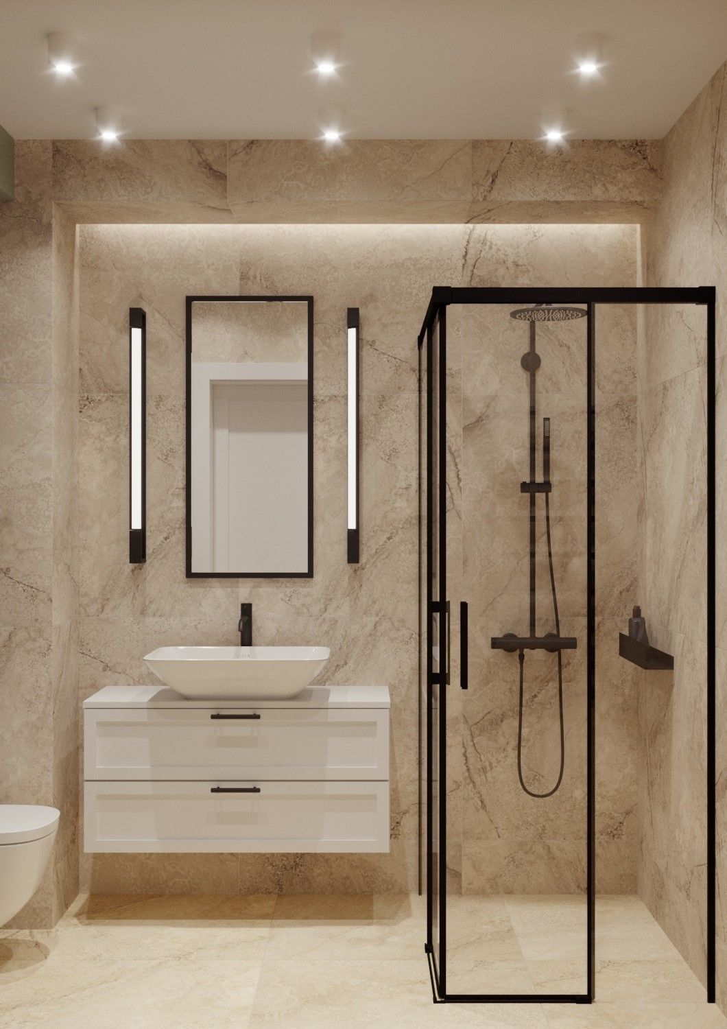 Modern Interior Design Flat Apartament scene 003 3D model_10