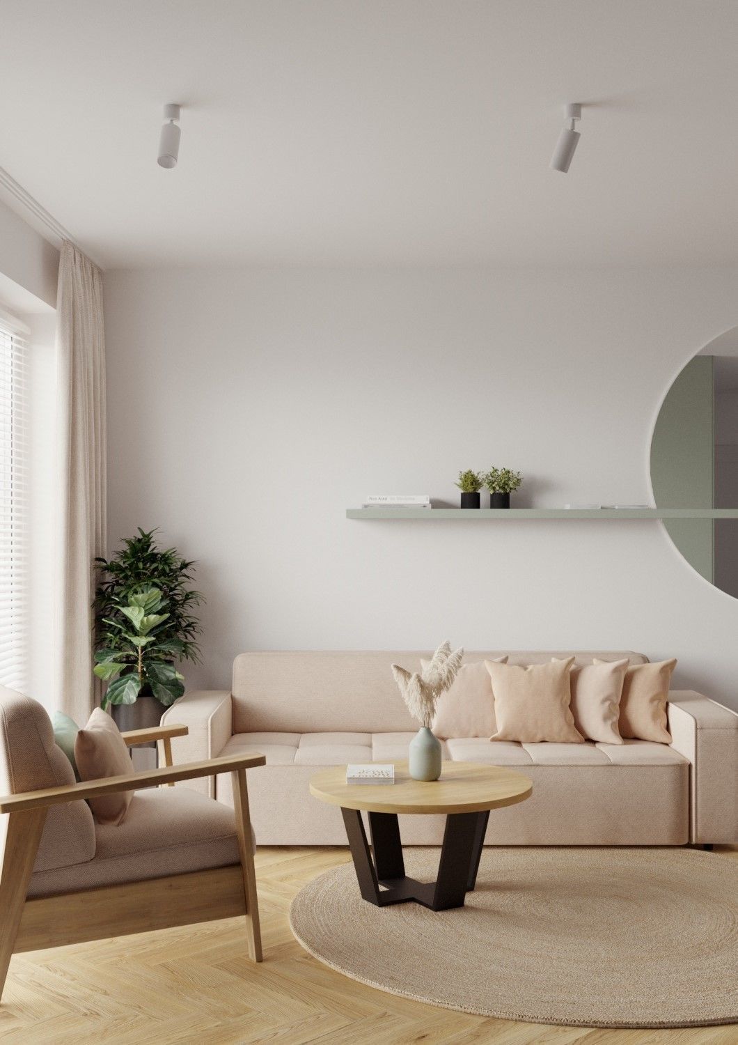 Modern Interior Design Flat Apartament scene 003 3D model_2