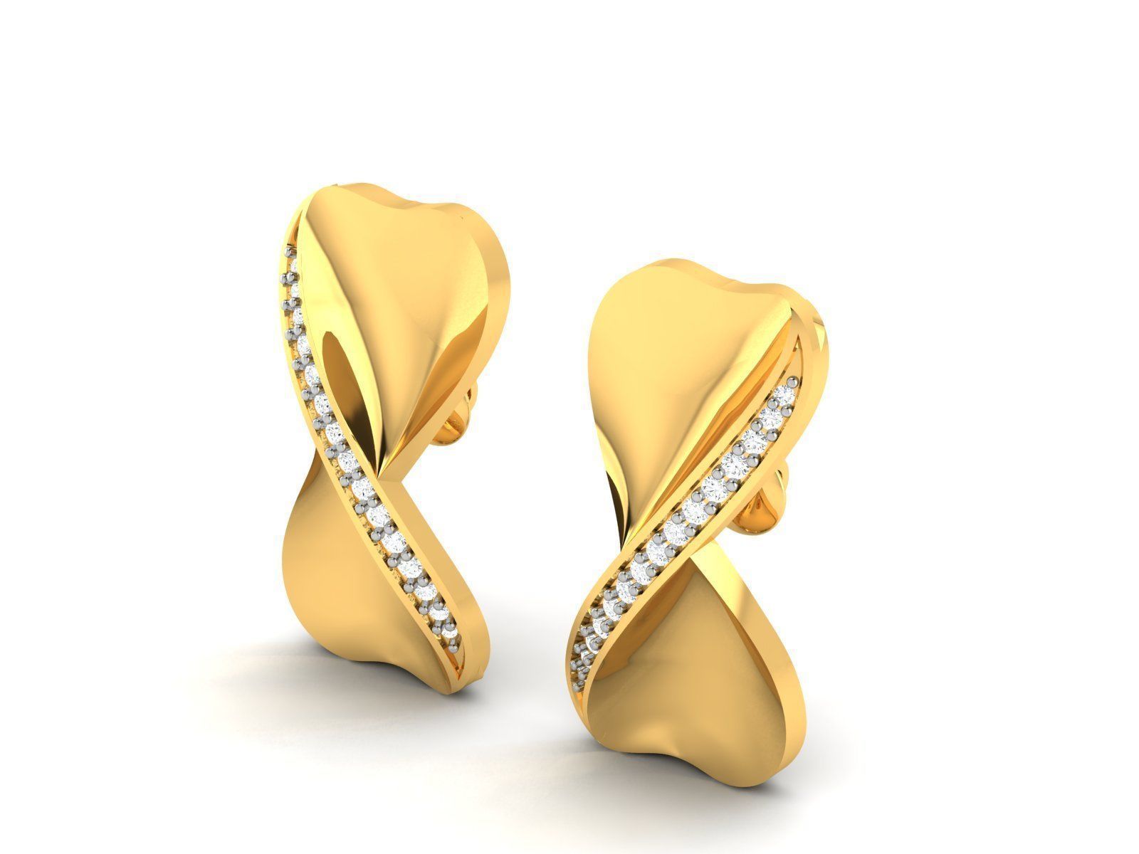 Women Heart Earring 3dm STL OBJ FBX Render Details 3D print model_2