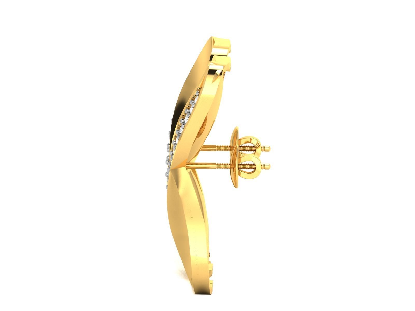 Women Heart Earring 3dm STL OBJ FBX Render Details 3D print model_4