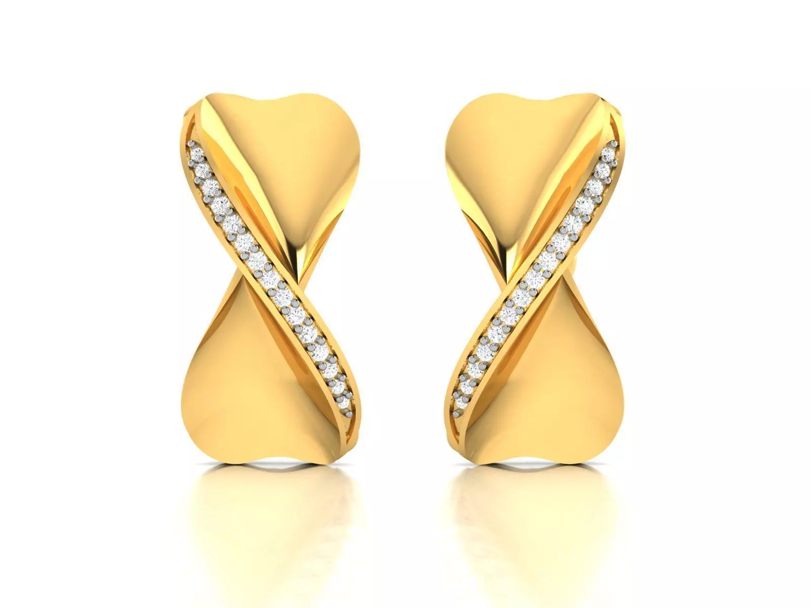 Women Heart Earring 3dm STL OBJ FBX Render Details 3D print model_0