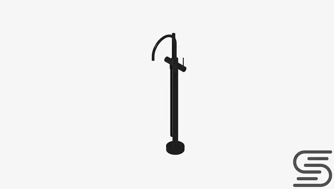 Bath Mixer - Luxury - Sleek - Floor Mount - With Hand Shower