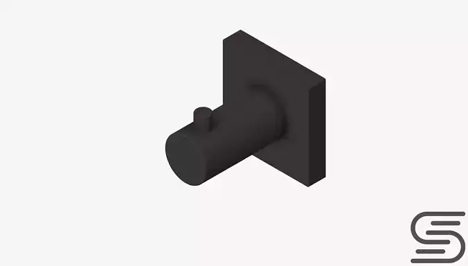 Robe Hook - Luxury - Round - Square Plate