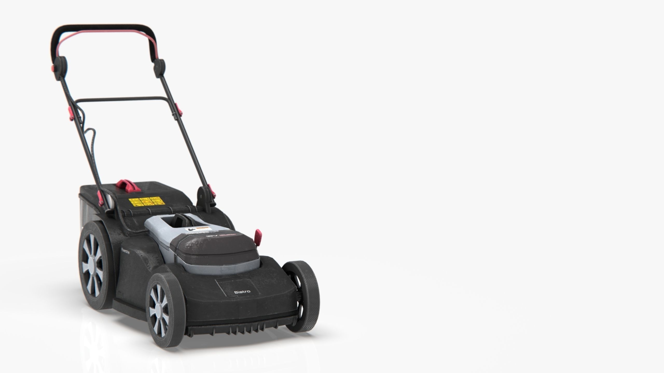 Lawn Mower Low-poly 3D model_15