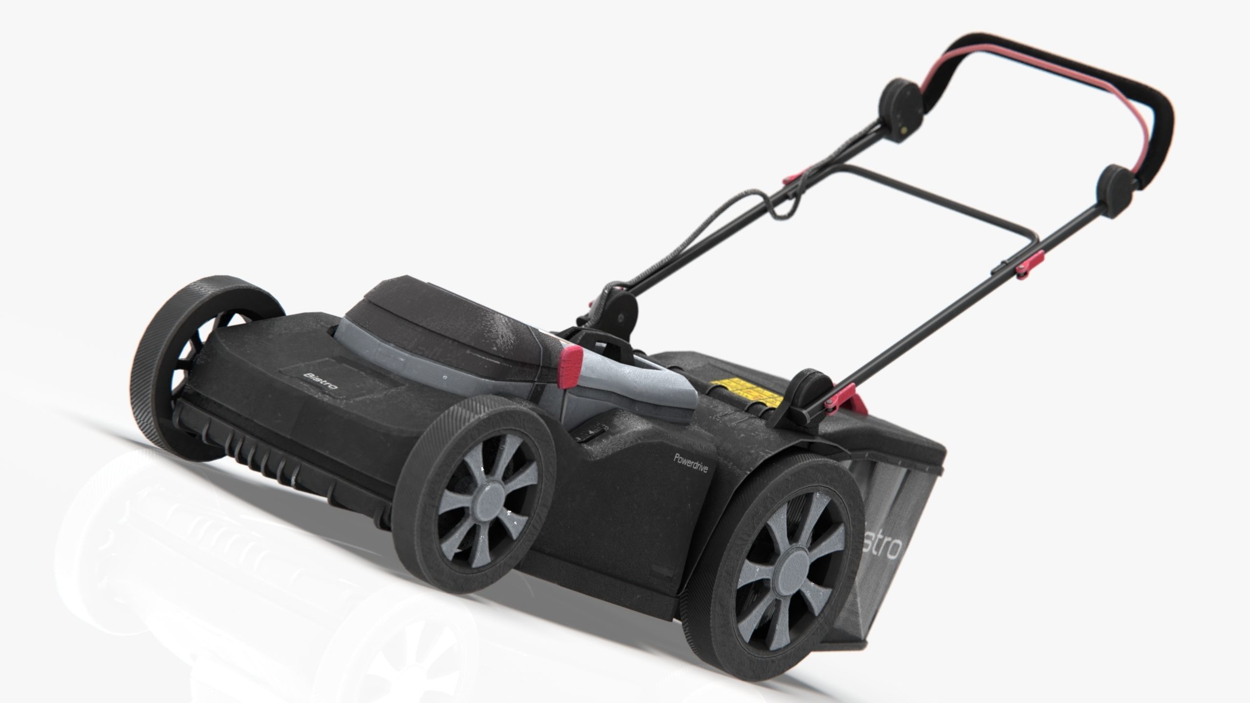 Lawn Mower Low-poly 3D model_5