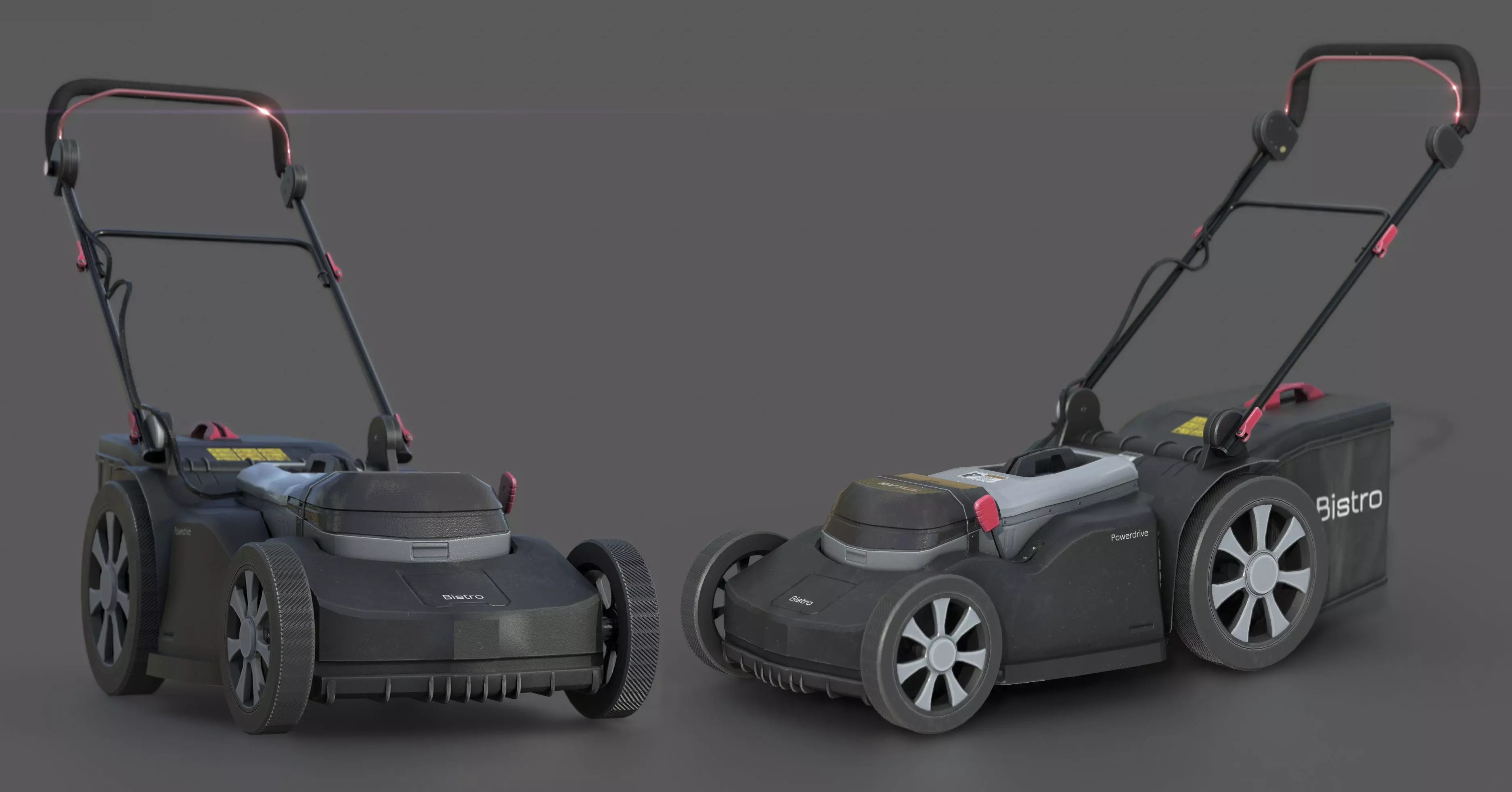 Lawn Mower Low-poly 3D model_0