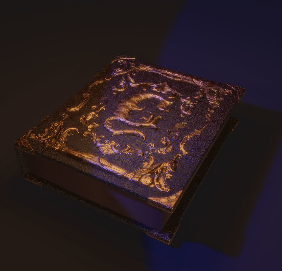 Magic Books Set Low-poly 3D model Low-poly 3D model_2