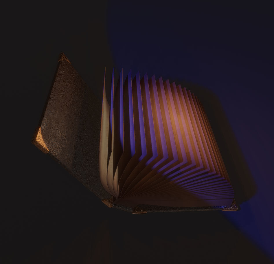 Magic Books Set Low-poly 3D model Low-poly 3D model_4