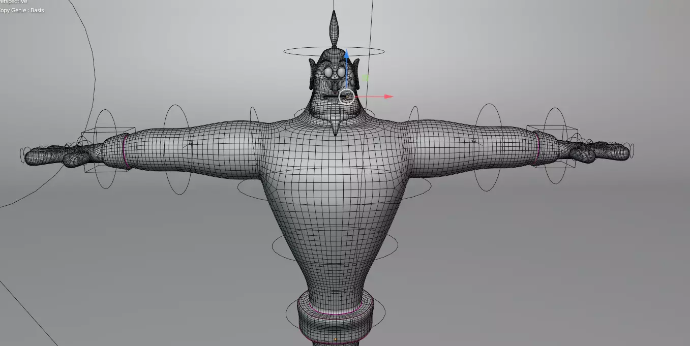 Genie rigged with Genie lamp 3D model_0