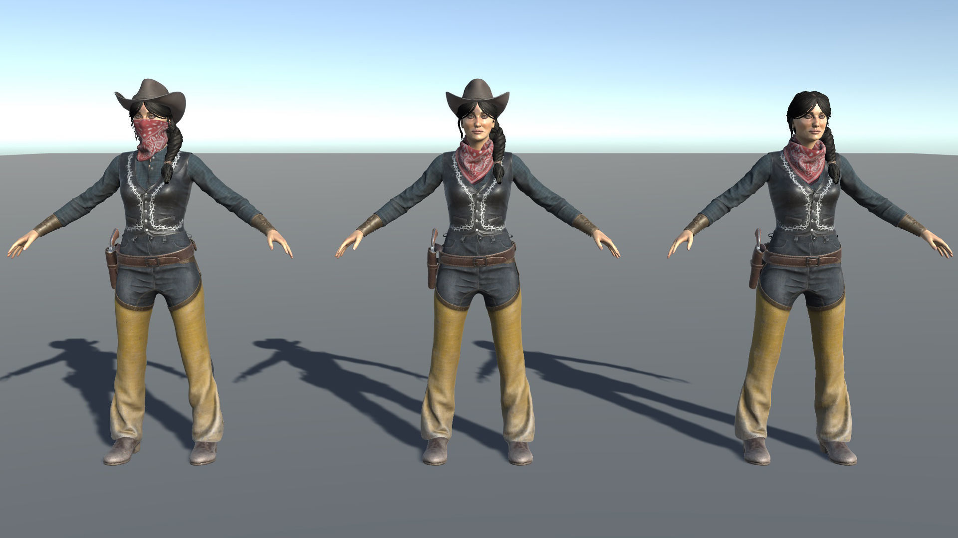 Bandit - Game Ready Low-poly 3D model_15