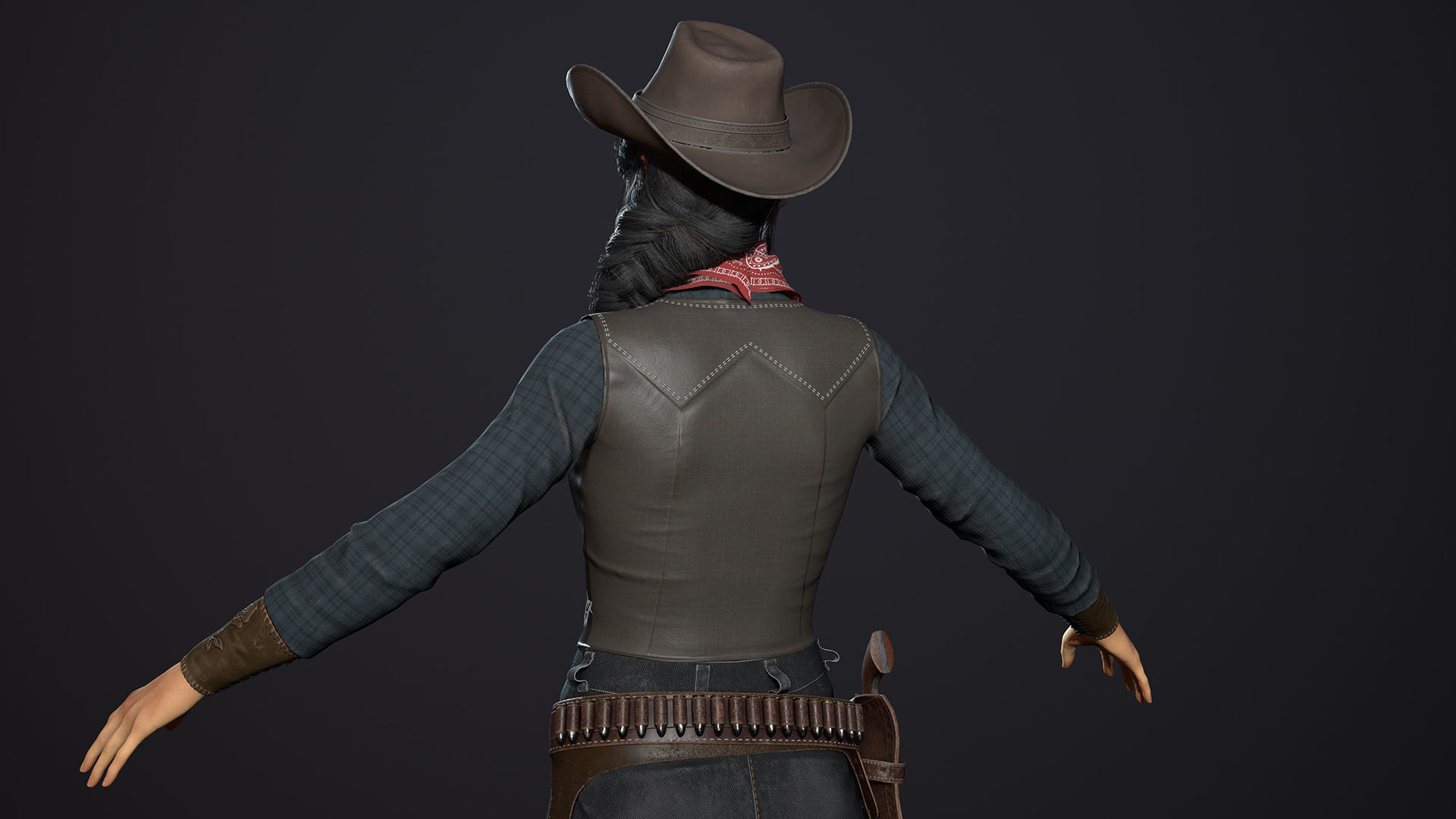 Bandit - Game Ready Low-poly 3D model_11
