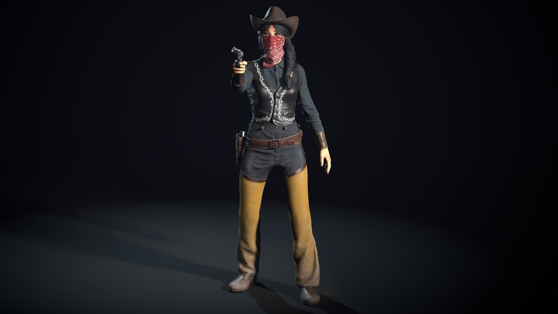 Bandit - Game Ready Low-poly 3D model_5