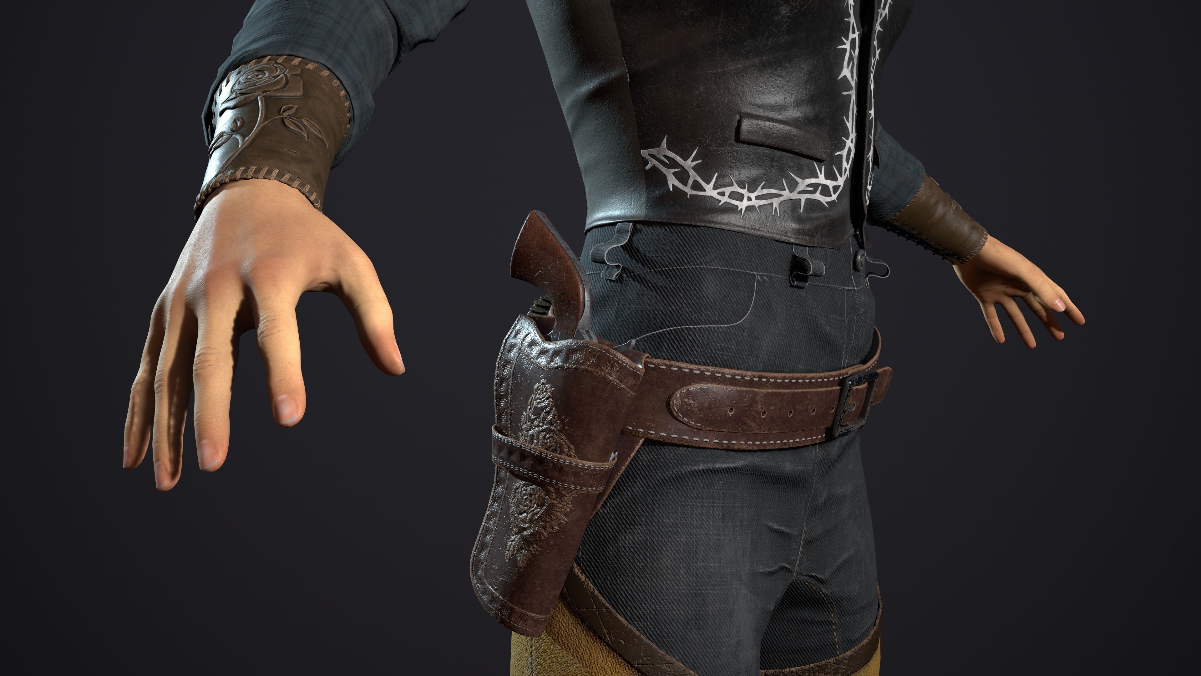 Bandit - Game Ready Low-poly 3D model_12