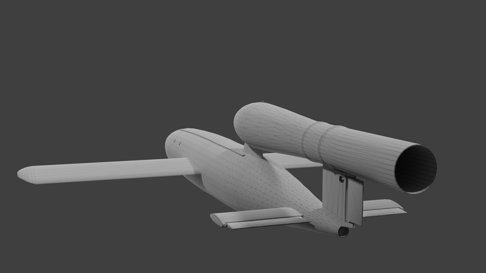 Fieseler Fi 103 V-1 flying bomb or missile Low-poly 3D model_23