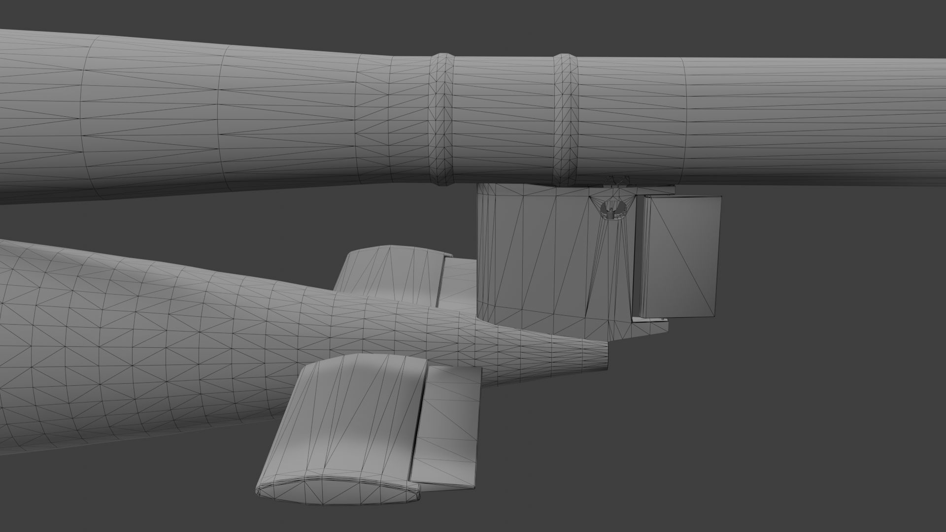 Fieseler Fi 103 V-1 flying bomb or missile Low-poly 3D model_20