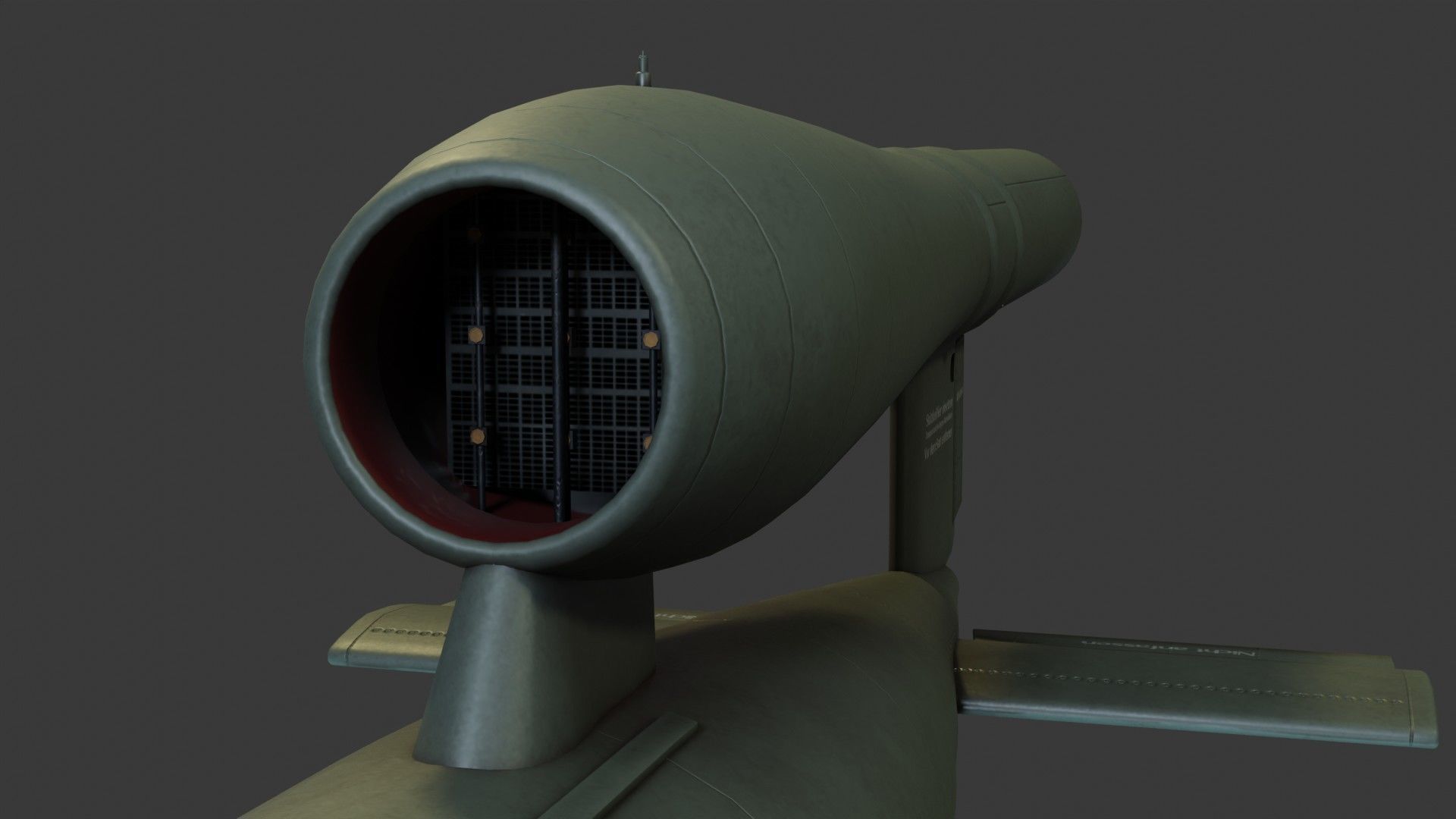Fieseler Fi 103 V-1 flying bomb or missile Low-poly 3D model_4