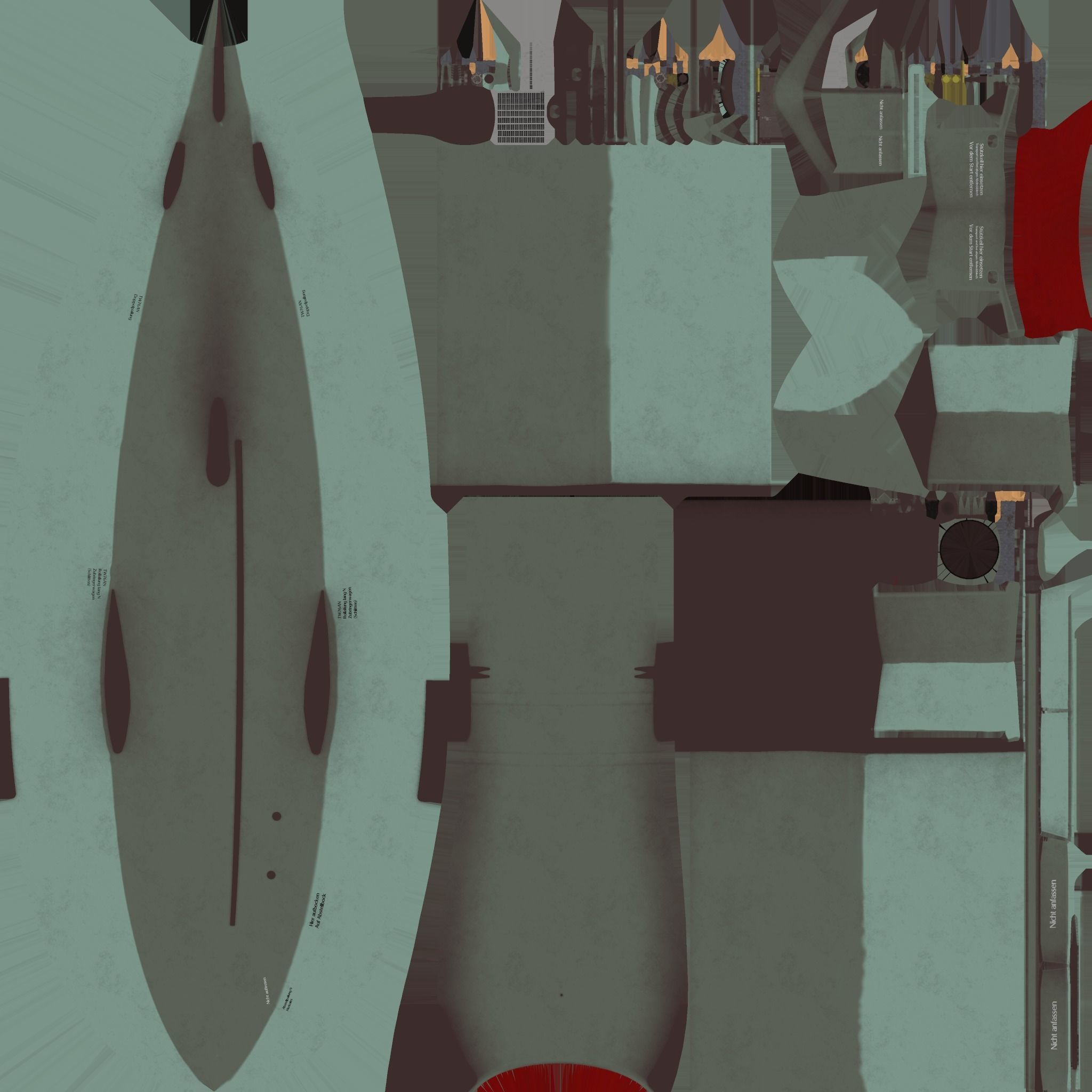 Fieseler Fi 103 V-1 flying bomb or missile Low-poly 3D model_25