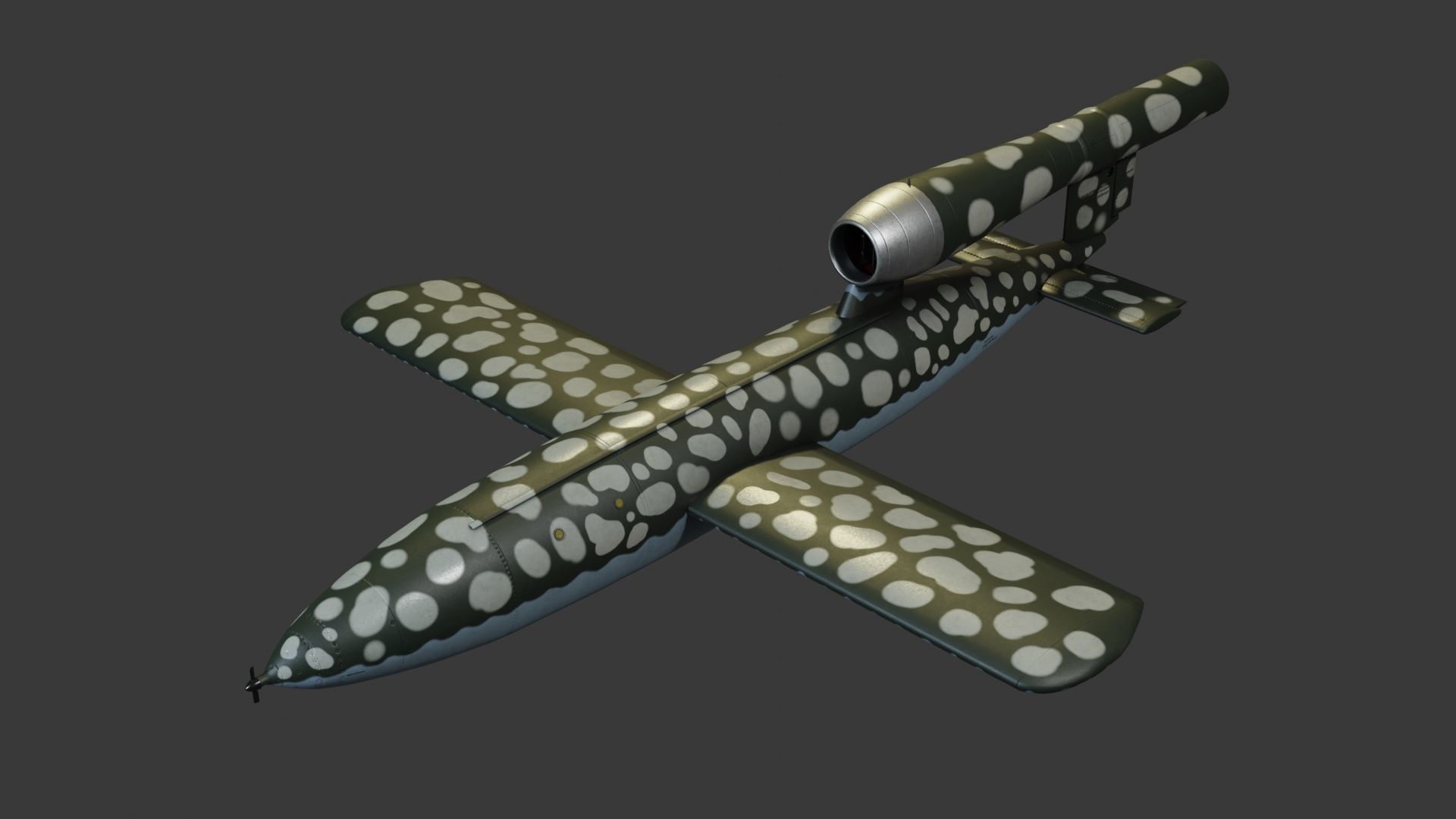 Fieseler Fi 103 V-1 flying bomb or missile Low-poly 3D model_12