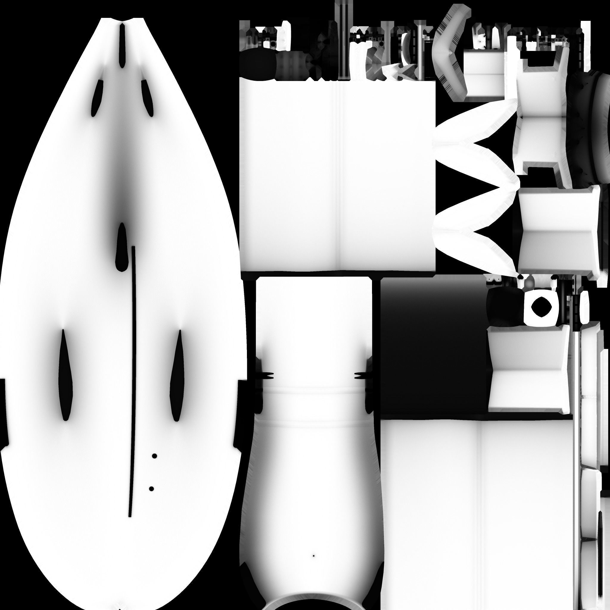 Fieseler Fi 103 V-1 flying bomb or missile Low-poly 3D model_26