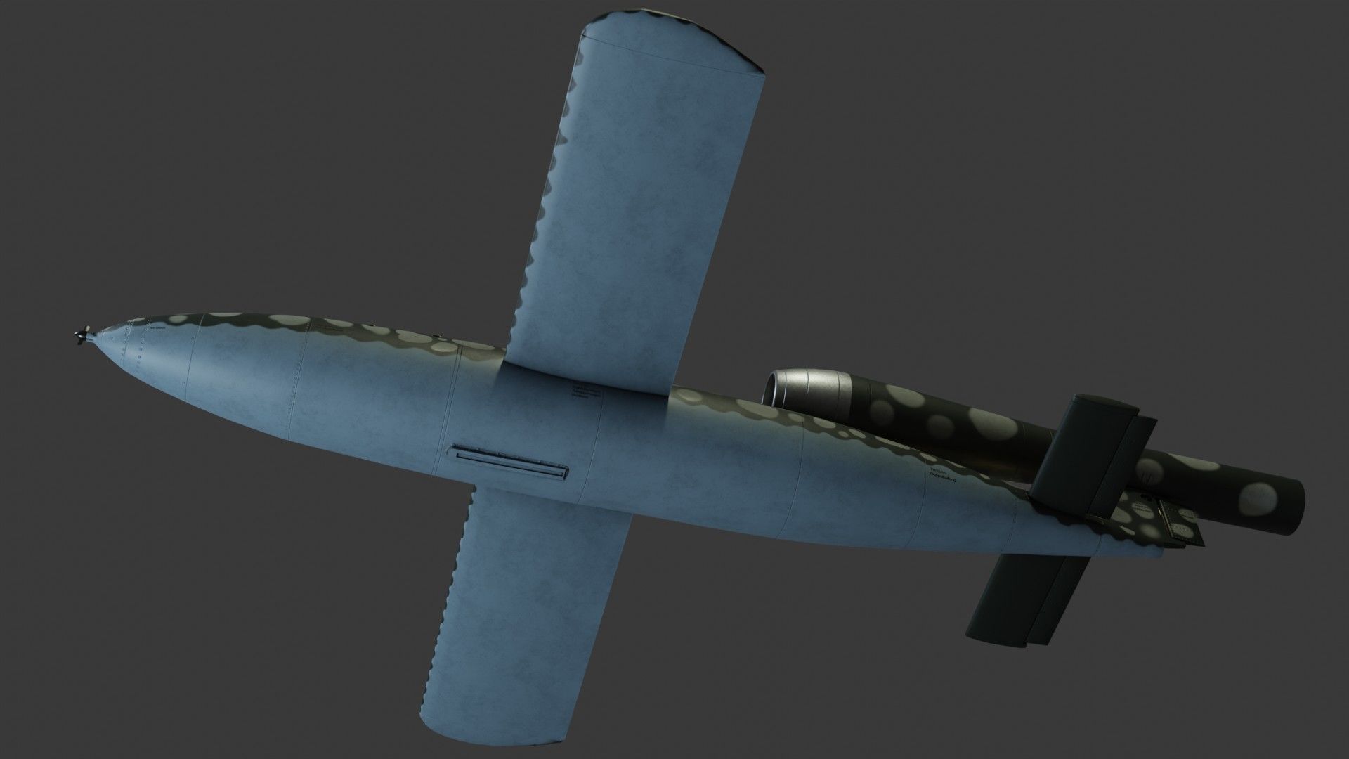 Fieseler Fi 103 V-1 flying bomb or missile Low-poly 3D model_14