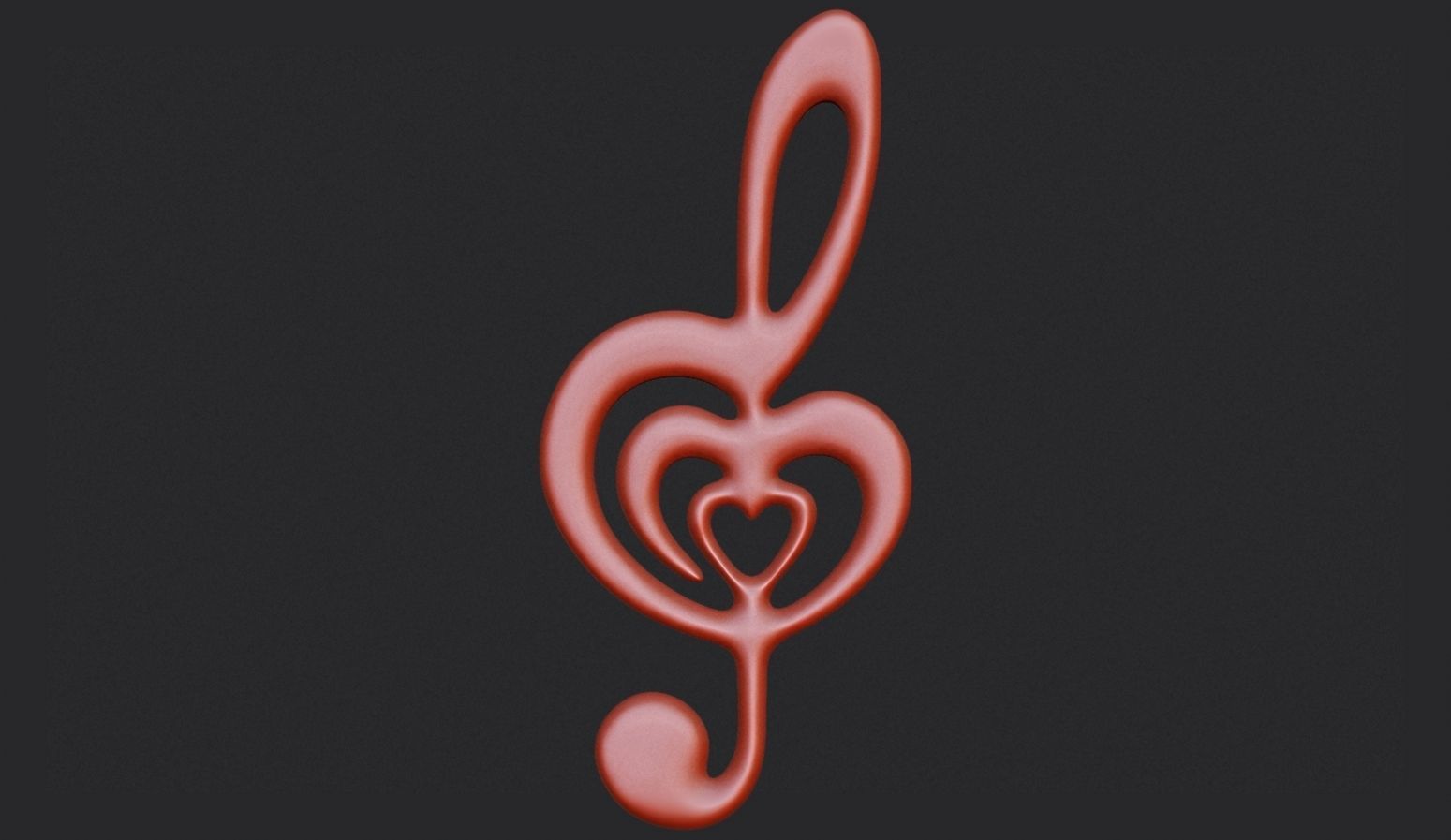 Treble clef 3D print model_8