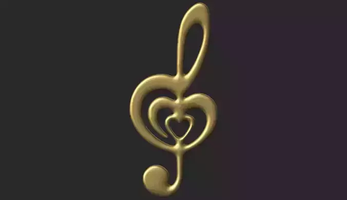 Treble clef 3D print model