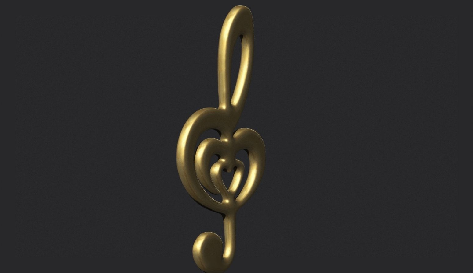 Treble clef 3D print model_2