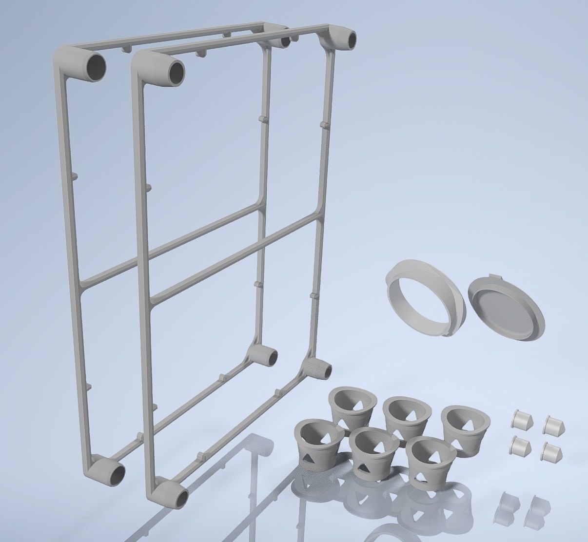 Full Hydroponic DIY Set - For up to 6 large Plants 3D print model_2