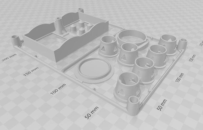 Full Hydroponic DIY Set - For up to 6 large Plants 3D print model