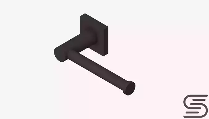 Toilet Roll Holder - Single - Luxury - Round - Square Plate