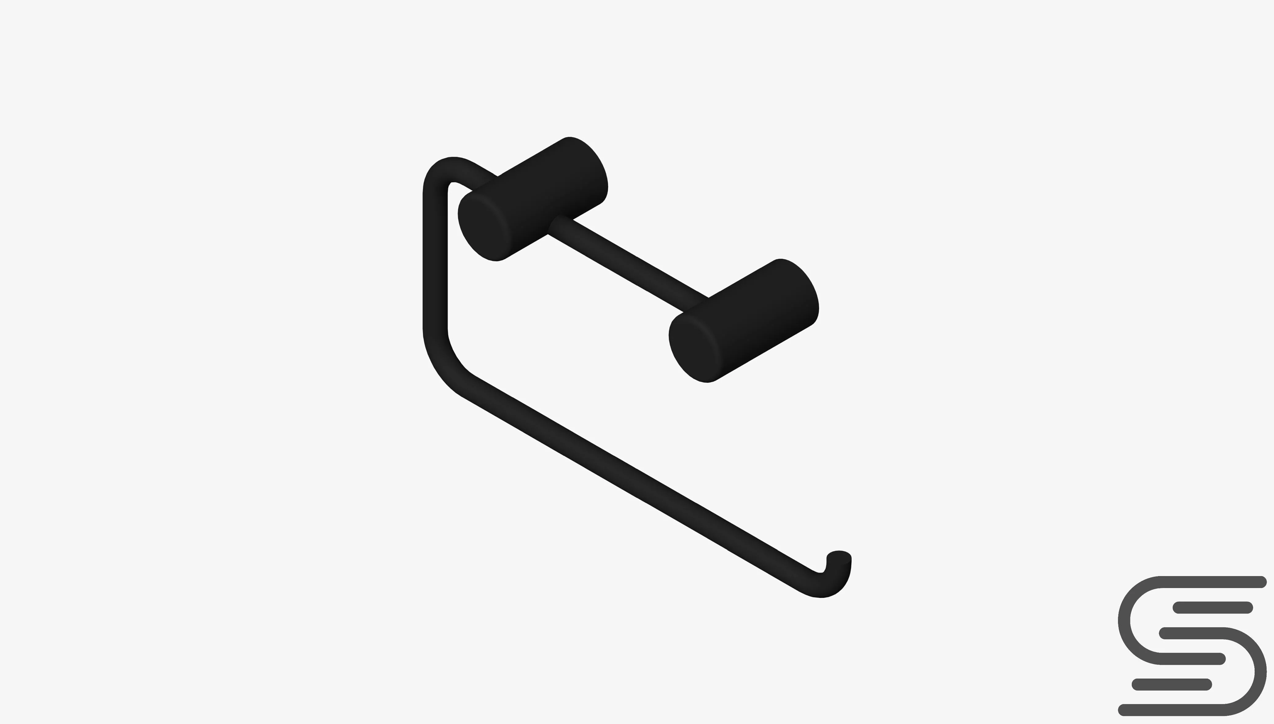 Toilet Roll Holder - Single - Luxury - Sleek Low-poly 3D model