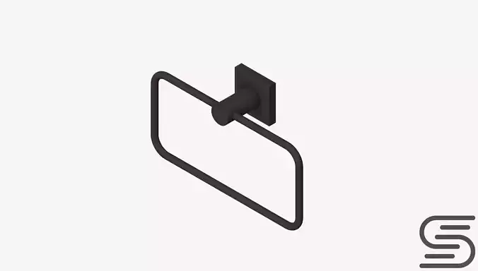 Towel Holder - Hand - Luxury - Round - Square Plate