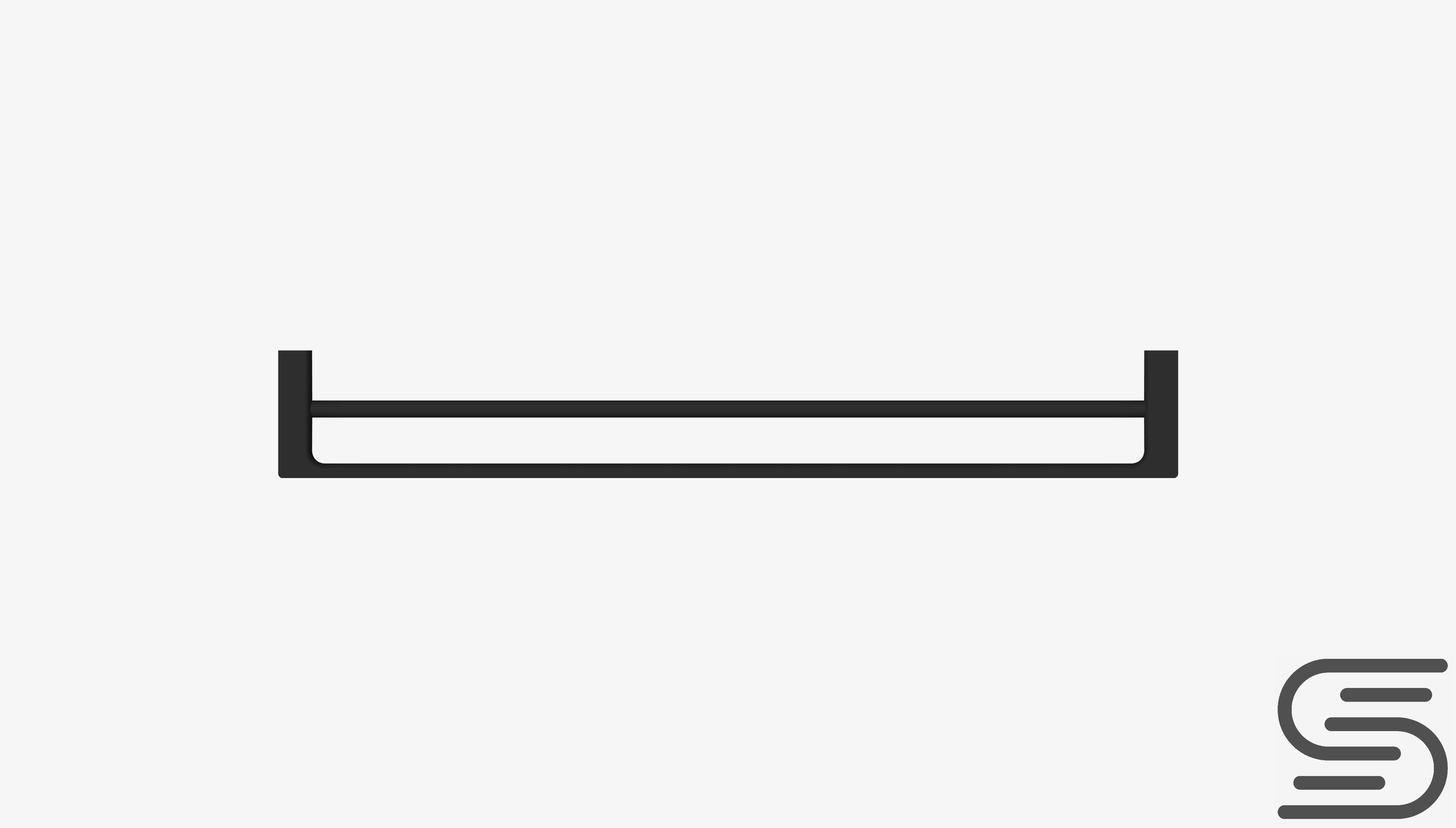 Towel Rail - Double - Luxury - Glide - 800mm Low-poly 3D model_5