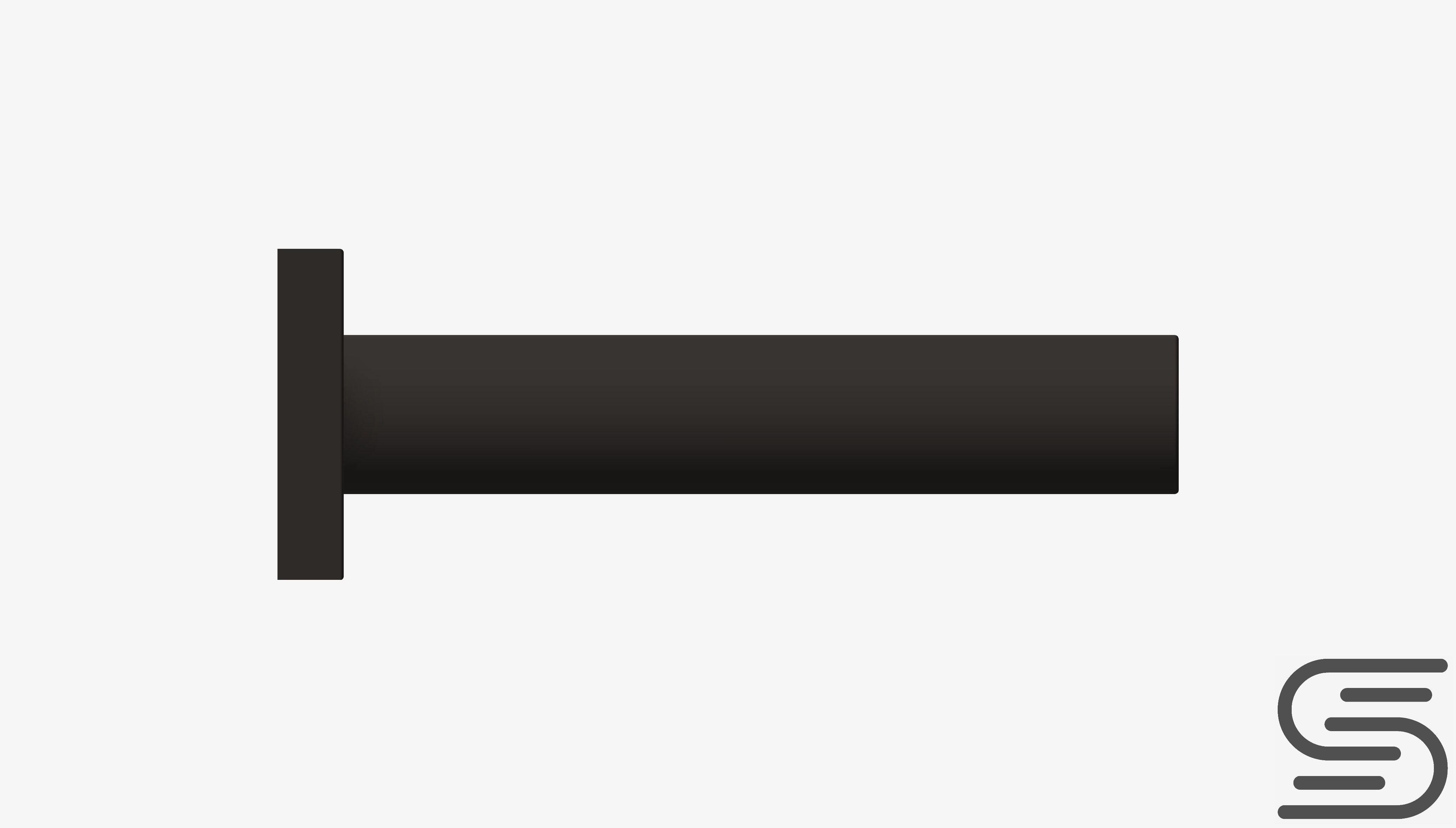 Towel Rail - Double - Luxury - Round - 800 - Square Plate Low-poly 3D model_4