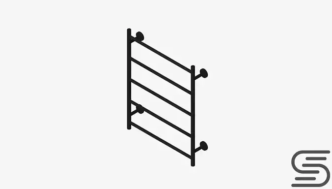Towel Rail - Ladder - Luxury - Round - 550 - Round Plate